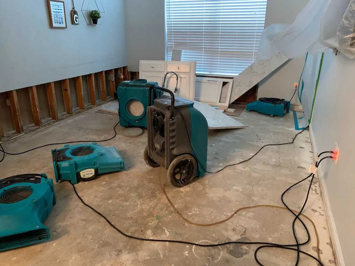 Dehumidifier in flood-cut room for Water Extraction & Removal in Miramar Beach
